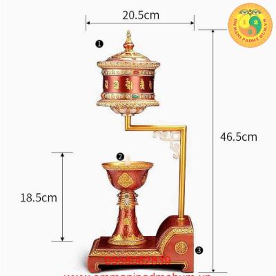 Kinh luân nhạc Om Mani Padme Hum chạy bằng điện và pin